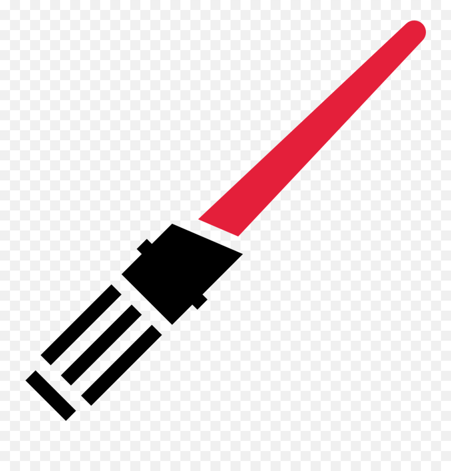 Lightsaber Red Icon - Red Lightsaber Clip Art Emoji,Bb8 Emoji