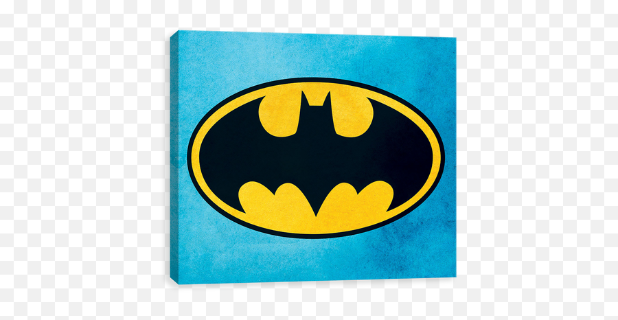 Batman Blue And Gold - Tin Batman Lunch Box Emoji,Batman Symbol Emoji
