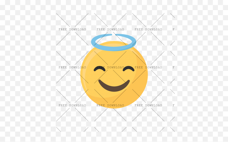 Smiling Face With Halo Emoticon Png - Smiley Emoji,Horns Emoji