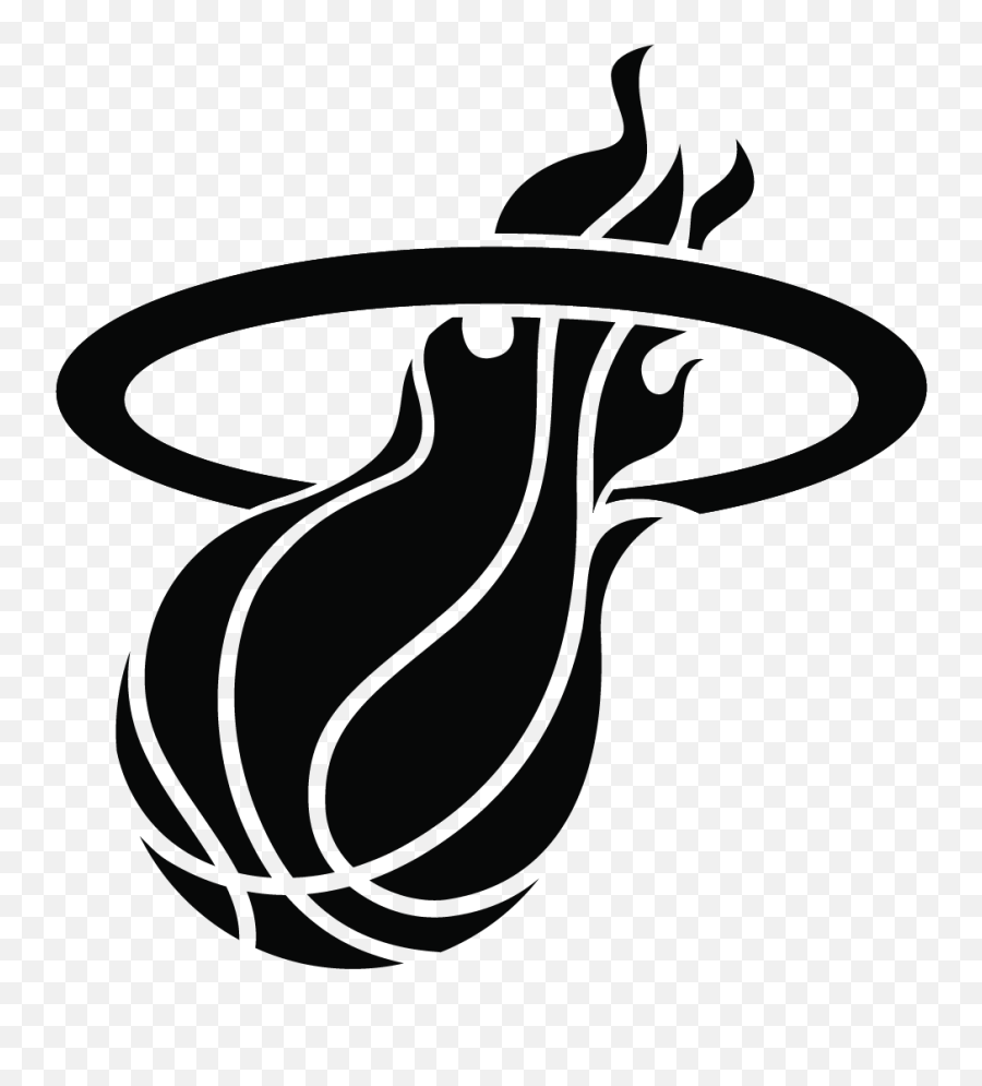 Miami Heat Logo Png Milwaukee Brewers - Miami Heat Logo Black Emoji,Miami Heat Emoji