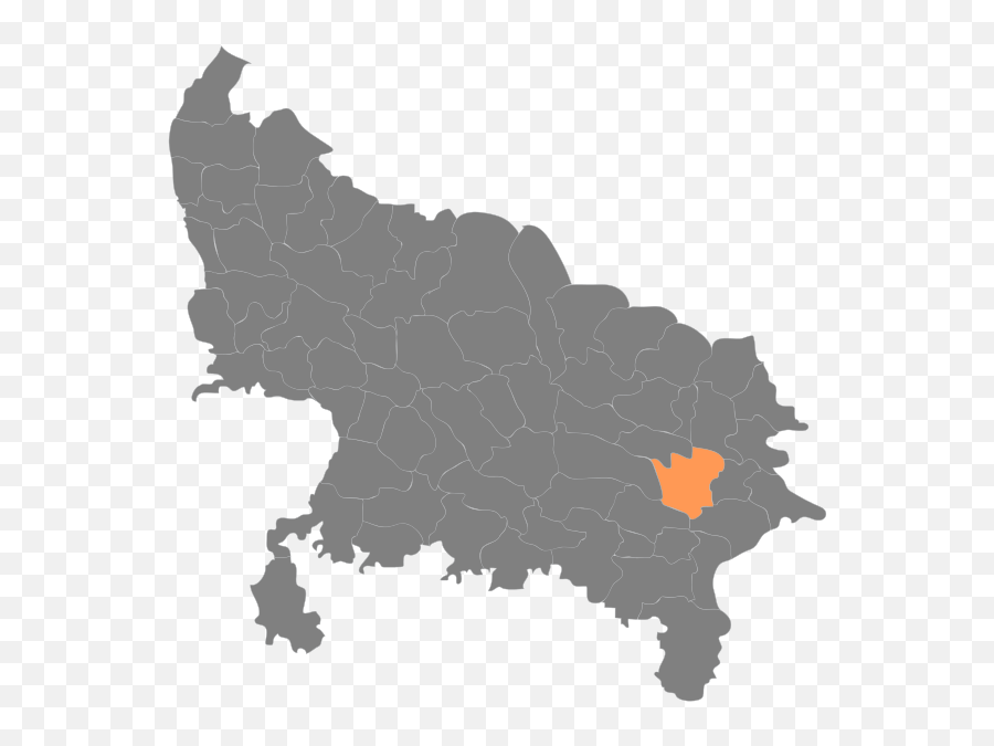 Azamgarh District - Blank Map Of Uttar Pradesh Emoji,Puzzle Emoji