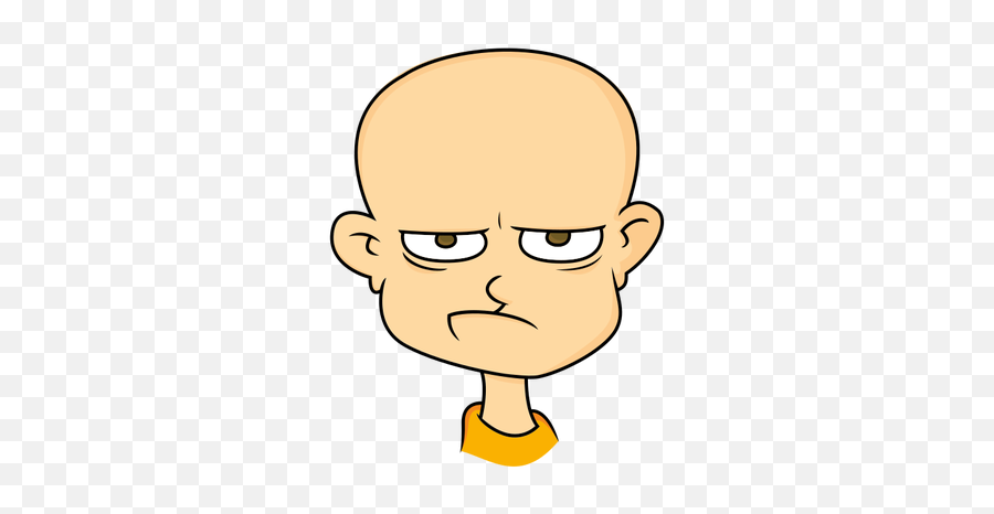 Face Of An Angry Man - Bald Man Clipart Emoji,Angry Emoji