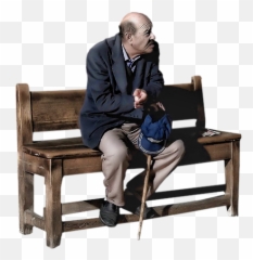 Old Man Sitting Png - Old Man On Bench Man Sitting On Sitting Old Man Png Emoji,Old Man Emoji