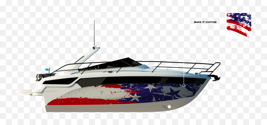 American Flag Boat Wrap - Luxury Yacht Emoji,Flag Boat Emoji
