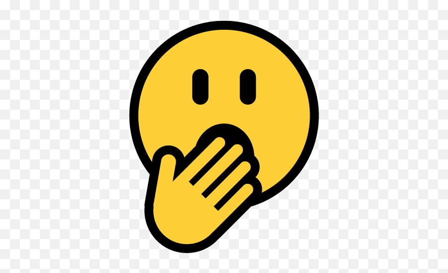 Justemoji - Happy,Hand Over Mouth Emoji