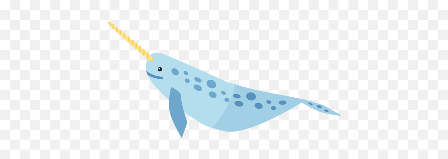 Narwhal Tusk Tail Flipper Flat - Transparent Narwhal Emoji,Narwhal Emoji