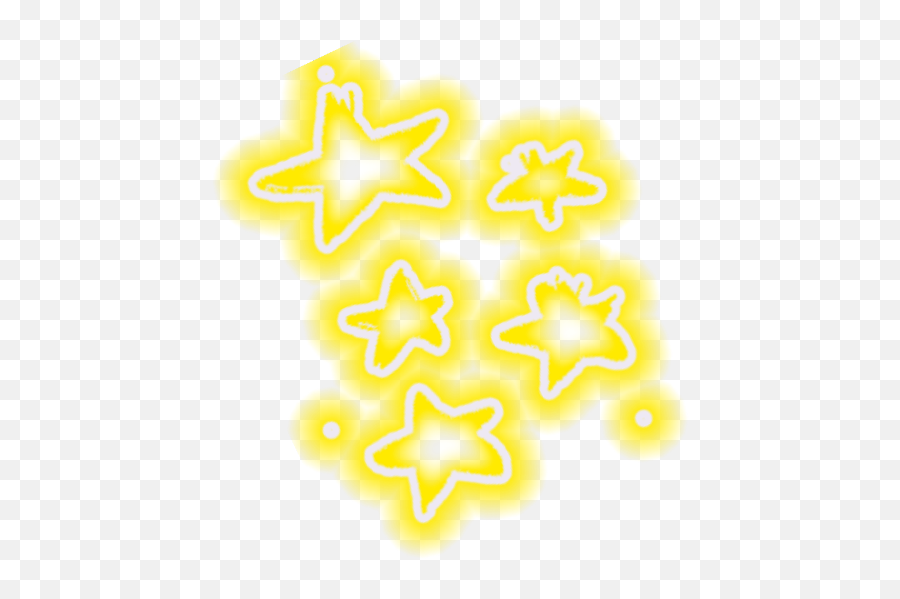 Star Stars Neon Glowing Neonlight Yellow - Parallel Emoji,Glowing Star Emoji