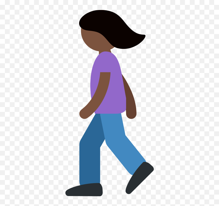 Twemoji2 1f6b6 - Black Girl Walking Emoji,Skin Tone Emojis