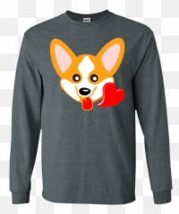 Corgi Emoji Ls Sweatshirts Funny Heart Eyes Emoji,Ab Emoji