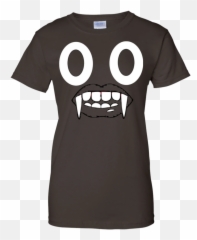 Halloween Poop Face Emoji Shirt Costume With Fangs