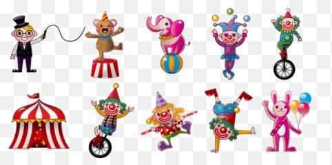 Free Laugh Smiley Illustrations - Characters Of The Circus Emoji,Circus Emoji