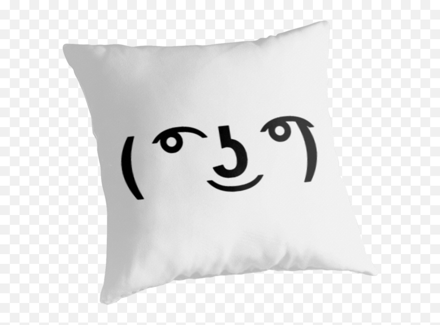 Lenny Face Throw Pillow - Cushion Emoji,Lenny Face Emoji