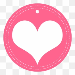 Heart Sticker Pink Love Valentine - Silhouette Png Emoji