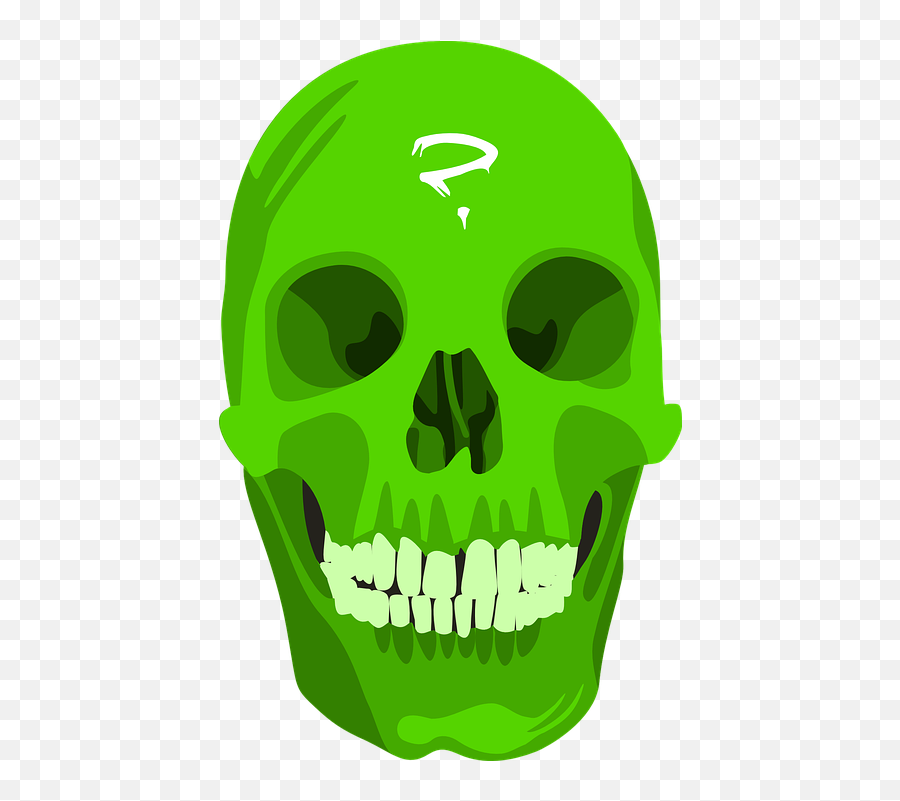 Green Halloween - Green Skull Png Emoji,Skull Water Skull Emoji