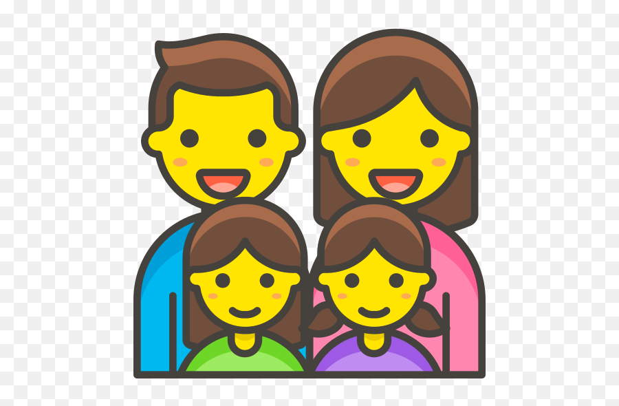 Family Man Woman Girl Girl Free Icon Of 780 Free Vector - Emojis De La Familia,Girl Emoji Png