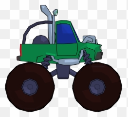 Monster Truck Cartoon Png Clipart - Vector Side View Emoji