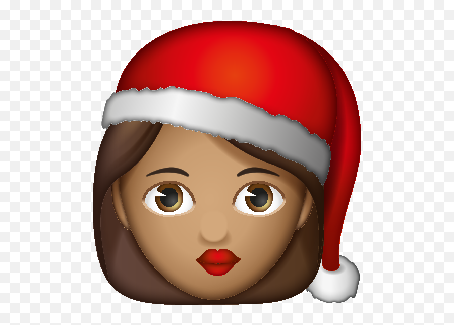 Emoji - Cartoon,Black Santa Emoji