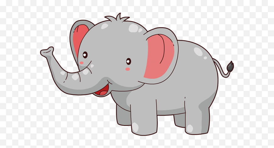 Elephant Free To Use Clipart - Clipartix Elephant Cartoon Free Png Emoji,Elephant Emoji