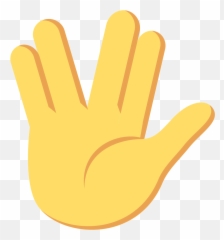 Fileemojione 1f596svg - Wikimedia Commons Vulcan Emoji,Vulcan Salute Emoji