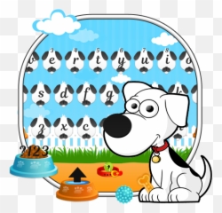 Cute Fluffy Doggy Keyboard Theme - Free Clip Art Dogs Emoji