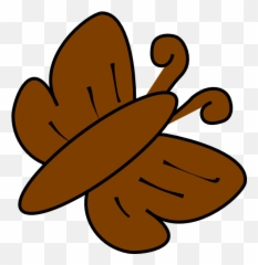 Butterfly Clipart Brown - Butterfly Clip Art Emoji,Conceited Emoji