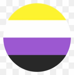 Nonbinary Binary Lgbt Pride - Flag Circle Emoji