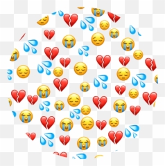Heartbreak Sad Emoji Circle - Sticker By Tabitha Imagenes Sad Con Emojis,Emoji Circle