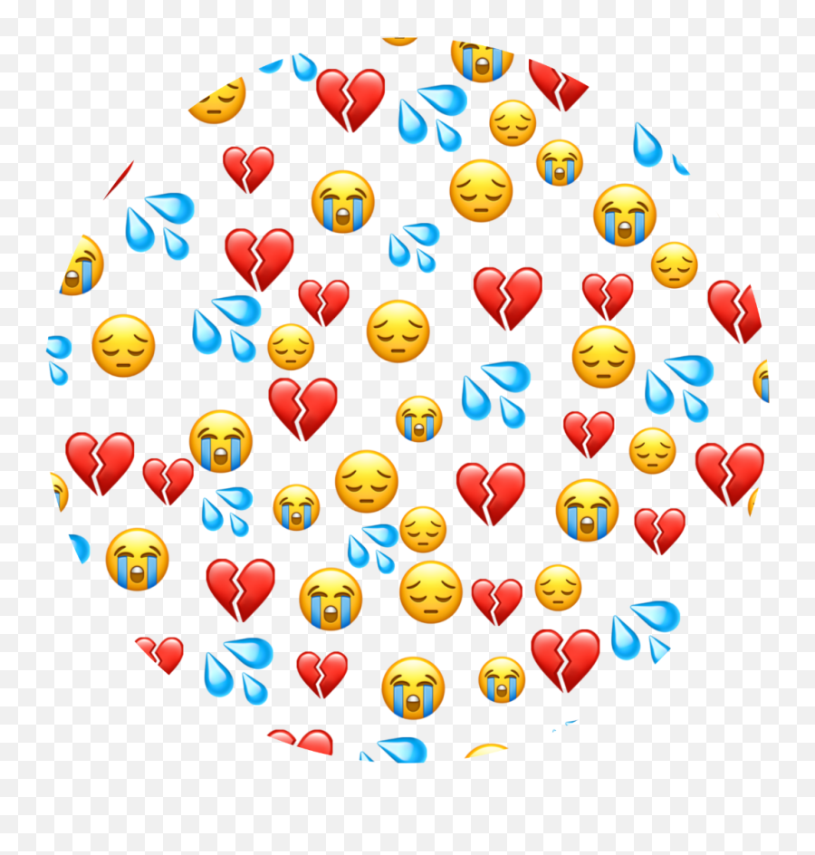 Heartbreak Sad Emoji Circle - Sticker By Tabitha Imagenes Sad Con Emojis,Emoji Circle