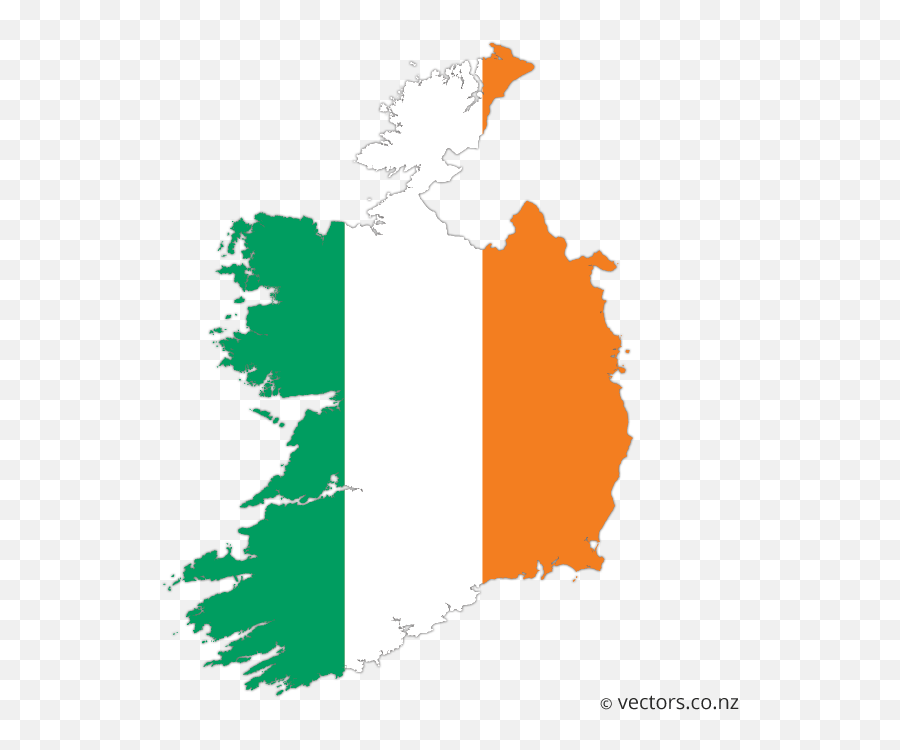 Flag Vector Map Of Ireland - 1918 General Election Ireland Emoji,Ireland Flag Emoji