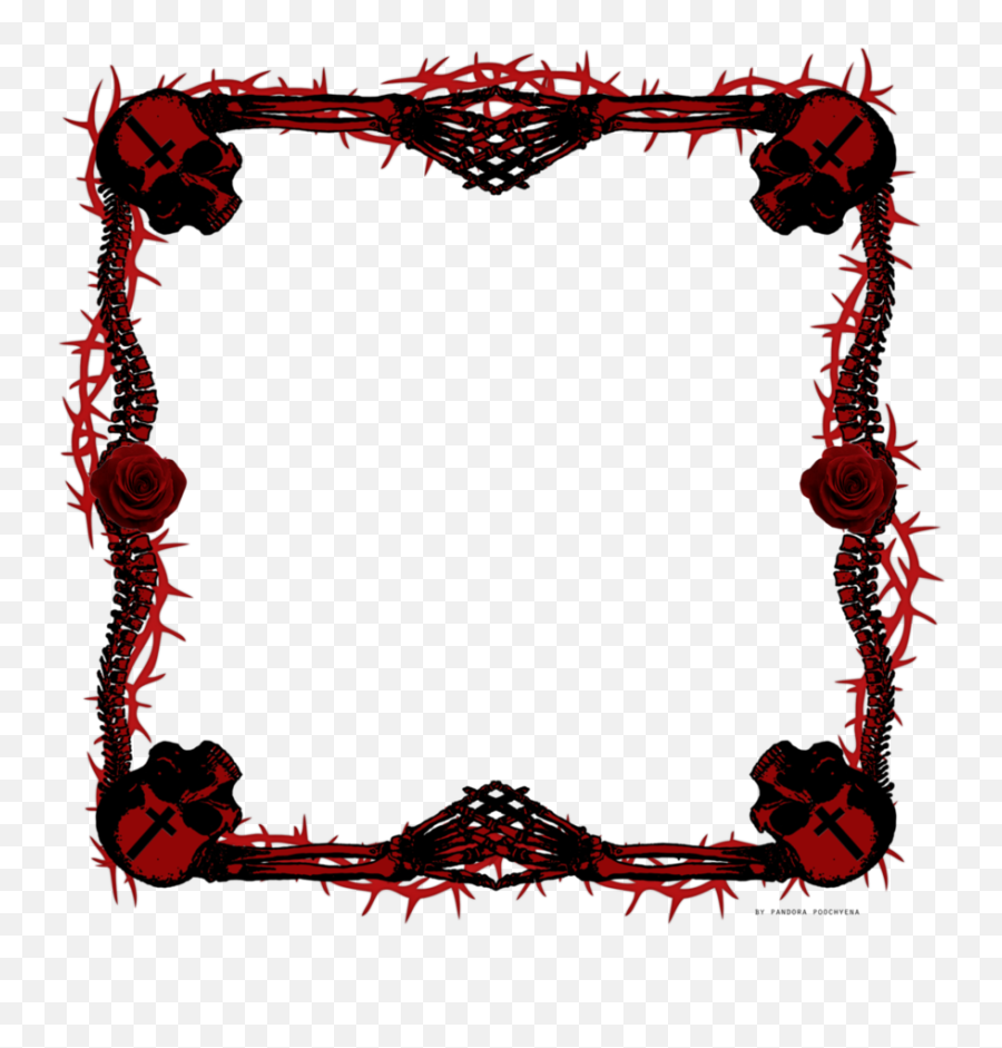 Gothic Frames Png - Skull Frame Png Emoji,Goth Emojis