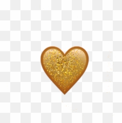 Goldenheartgoldenglitterglitteremojiiphoneemoji Sorry - Heart,Golden Heart Emoji