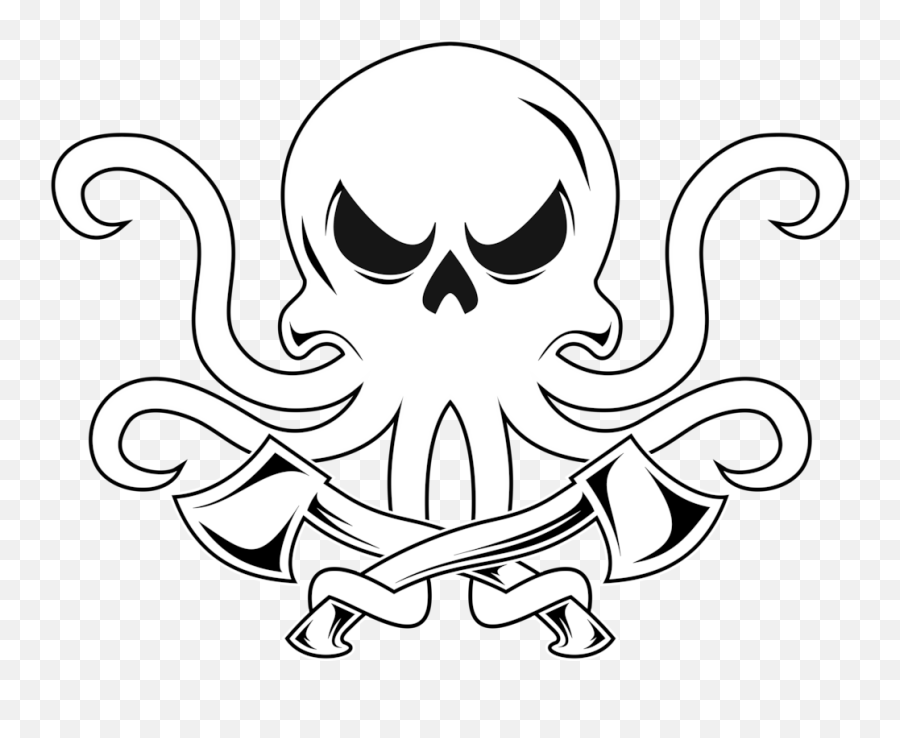 Kraken Axes Logo Skull Only Lo Res Rev0 - Kraken Skull Png Emoji,Kraken Emoji
