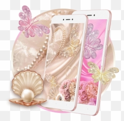 Pearly Ornaments Live Wallpaper - Butterfly Emoji,Oyster Emoji