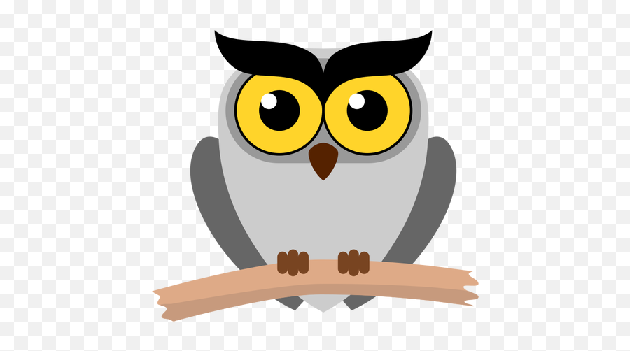 Buho En Un Estilo De Dibujos Animados - Clipart Owl Emoji,Owl Emoticon