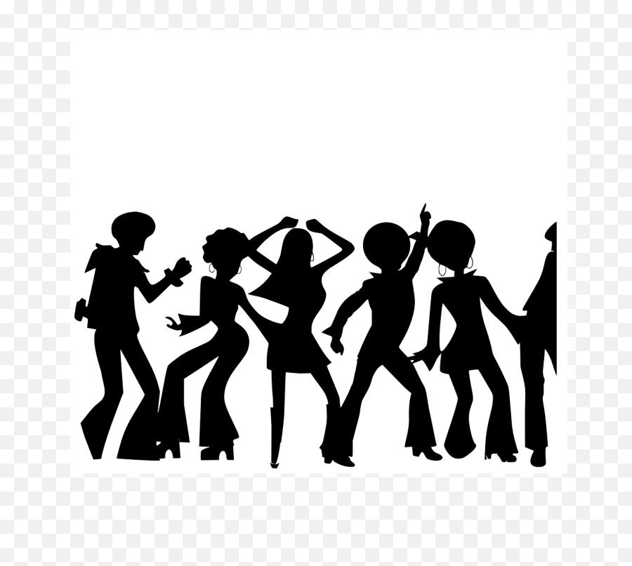 Disco People Dancing Party Afro - Disco Dancers Silhouette Emoji,Disco Ball Emoji