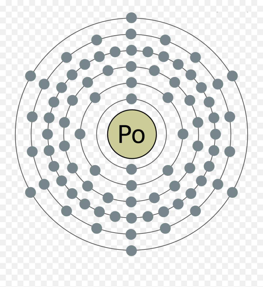 Electron Shell 084 Polonium2 - Gold Bohr Model Emoji,Disc Golf Emoji