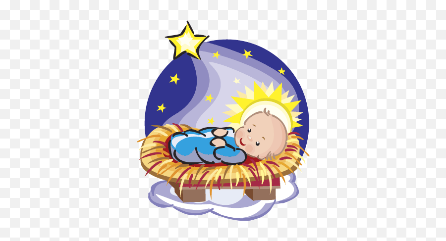 Cute Kids Ornament Of Baby Jesus - Cute Religious Christmas Clipart Emoji,Nativity Emoji