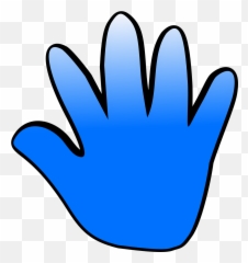 Fingers Palm Blue Hand Stop - Free Emoji