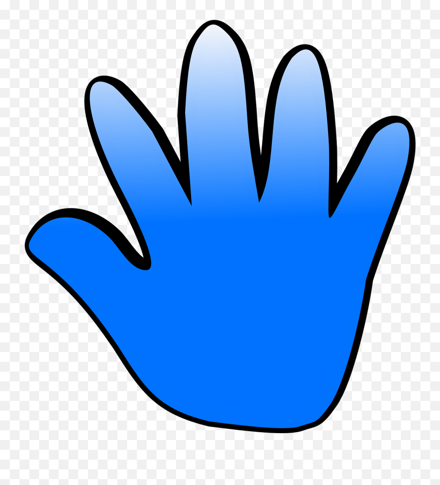 Fingers Palm Blue Hand Stop - Free Hand Stop Emoji,Palms Up Emoji