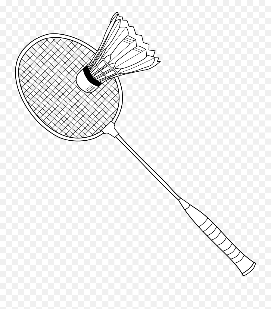Badminton Drawing Simple Transparent - Badminton Clipart Black And White Emoji,Badminton Emoji
