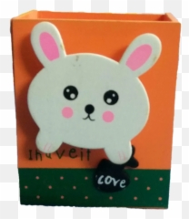 Wooden Pen Stand - Cartoon Emoji,Thinky Emoji
