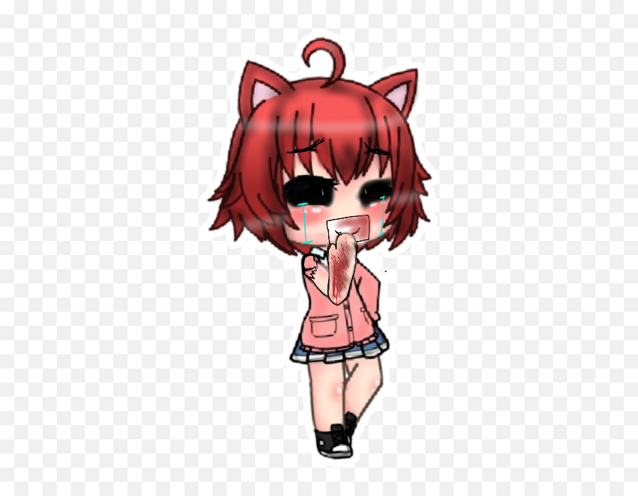 Anime Blood Png - Sad Gacha Life Girl Emoji,Sad Anime Emoji
