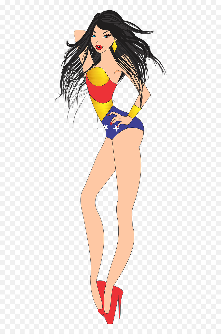 Fashion Woman Wonder Beautiful Women - Portable Network Graphics Emoji,Wonder Woman Emojis