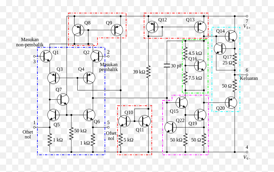 Colored Labeled Id - Op Amp Internal Structure Emoji,Level 86 Emoji