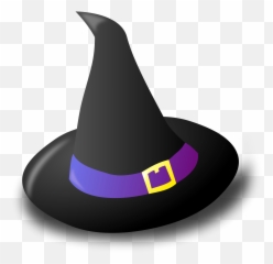 Black Witch Hat Clipart - Cartoon Emoji