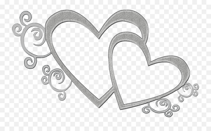 Free Double Heart Png Download Free Clip Art Free Clip Art - Silver Wedding Anniversary Heart Emoji,Double Hearts Emoji