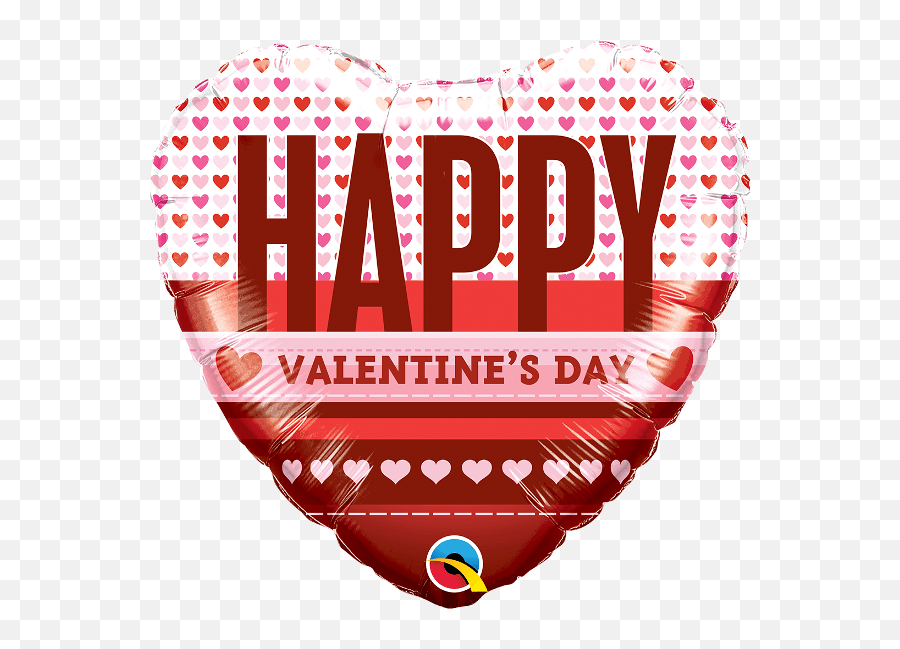 18 Qualatex Foil Balloon - Happy Valentineu0027s Day Hearts Clip Art Emoji,Emoji Valentine Cards