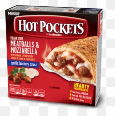 Hot Pockets Sandwiches Meatballs u0026 Mozzarella Garlic Buttery Seasoned Crust - Emoji