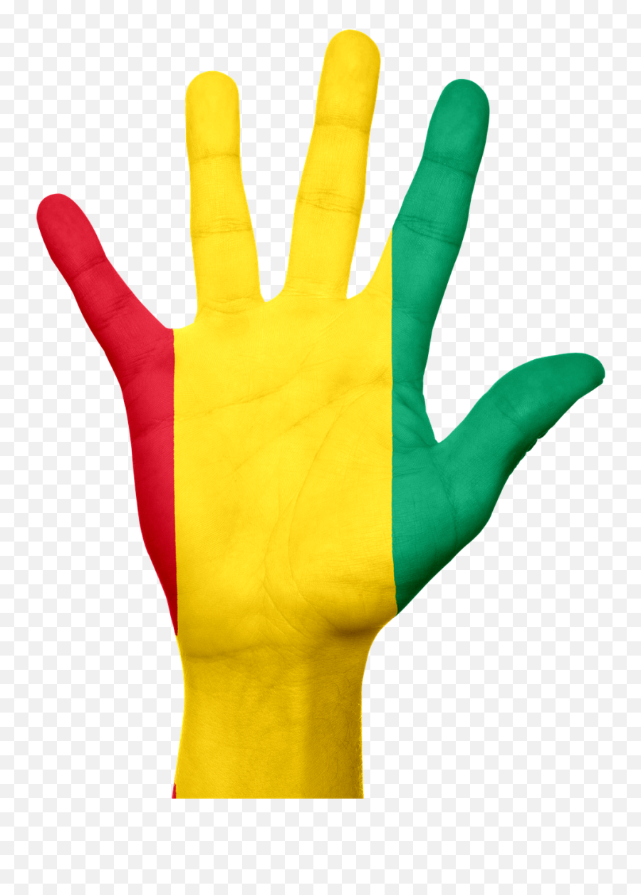 Guinea Flag Hand National Fingers - Flag Emoji,Country Flag Emoji