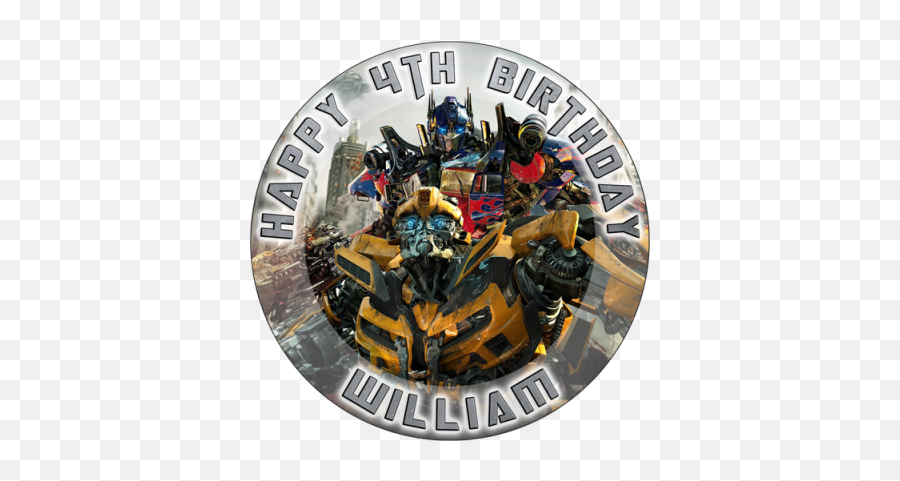 Transformers Archives Sweet Tops - Personalised Edible Transformers Dark Of The Moon Poster Emoji,Clock Rocket Clock Emoji